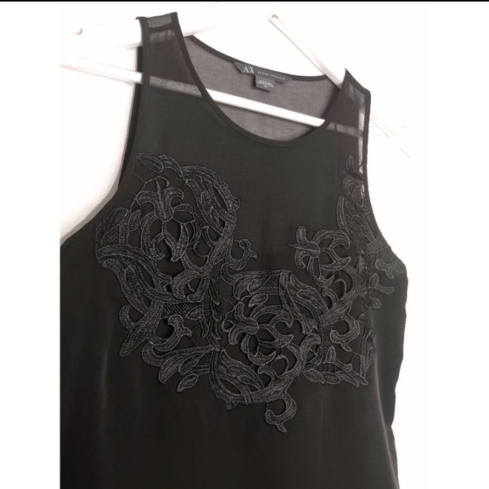 Armani Exchange Sleeveles Black Tank Top